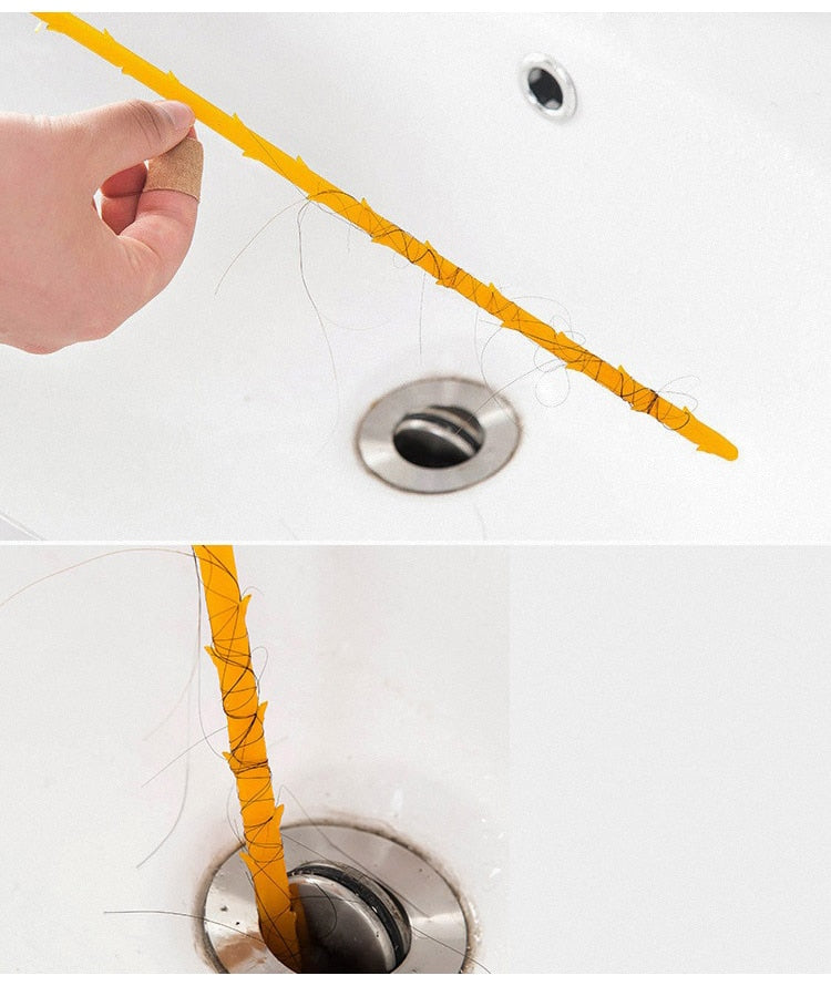 Hair Drain Unblocker and Collector for Bathroom Drain